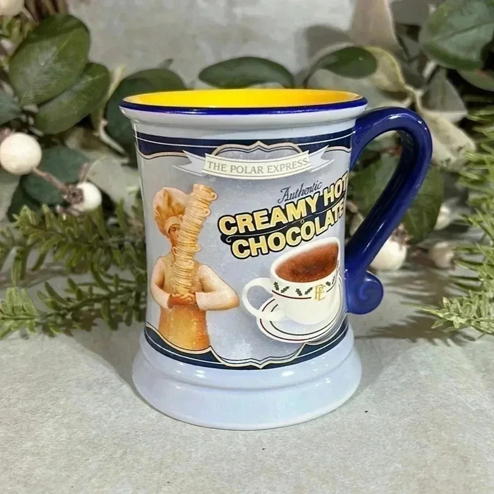 Polar Express Creamy Hot Chocolate Mug Cup TM Warner Bros PE